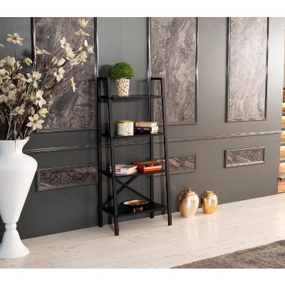 NicBex 52" Tall Modern Bookshelf with Open Shelves,4-Tier Metal Ladder Bookshelf Organizers for Living Room,Office