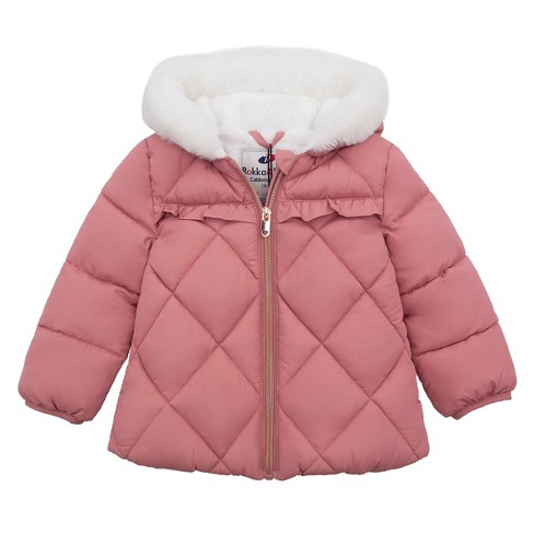 Rokka&rolla Infant Toddler Girls' Puffer Jacket Baby Fleece Lined ...