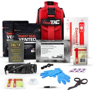 Premium Tactical Trauma IFAK Kit with Celox Hemostatic Granules, SOF Tourniquet and Pressure Bandage in Molle Pouch, Bleeding Control Kit - 1 of 4