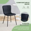 ModernLuxe 5 Piece Round Dining Table Set for 4, Glass Dining Set, Minimalist Saving Breakfast Nook Table Set, Black/White/Brown/Light Gray - 4 of 4
