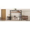 Streamdale Metal Full Size Loft Bed with Built-in Desk, Storage Shelf and Ladder, Black - 4 of 4