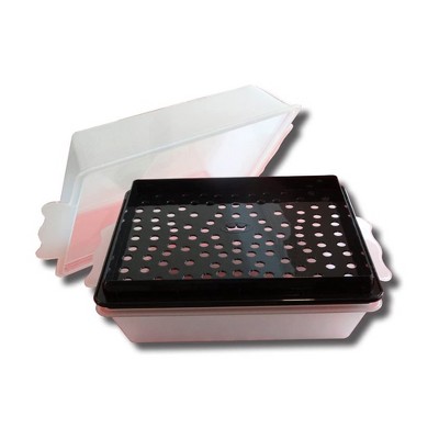 King Kooker MF-1113BK 11 x 13 Inch Plastic No Mess Large Quantities Food Fish Vegetable Frying Cooking Bread Battering Breader Box with Sifter and Lid