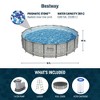 Bestway Steel Pro MAX Round Above Ground Swimming Pool Set with Metal Frame Filter Pump, Ladder, and Cover - 3 of 4