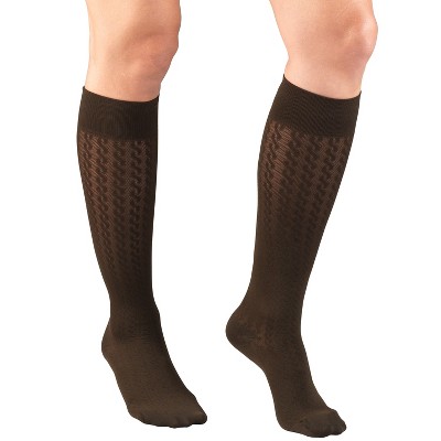 Truform Compression Socks, 15-20 mmHg, Women's Dress Socks, Knee High Over Calf Length