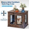 coucheta Farmhouse Dog Crate Furniture with Double Doors for Small Medium Dogs, Heavy Duty Wooden Indoor Anti-Chew Kennel Dog House Cag - 4 of 4