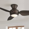 Casa Vieja 36" Whirl Modern Indoor Outdoor Ceiling Fan 3 Blade LED Light Remote Control Emperial Bronze Finish Brown Blades Bedroom Patio Hugger - 2 of 4