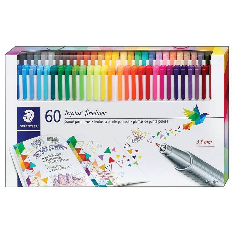 60pk Porous Point Pens Triplus Fineliner Multiple Colored Ink - Staedtler, 3 of 7
