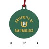 University of San Francisco Dons Logo Aluminum Holiday Christmas Tree Ornament - 3 of 4
