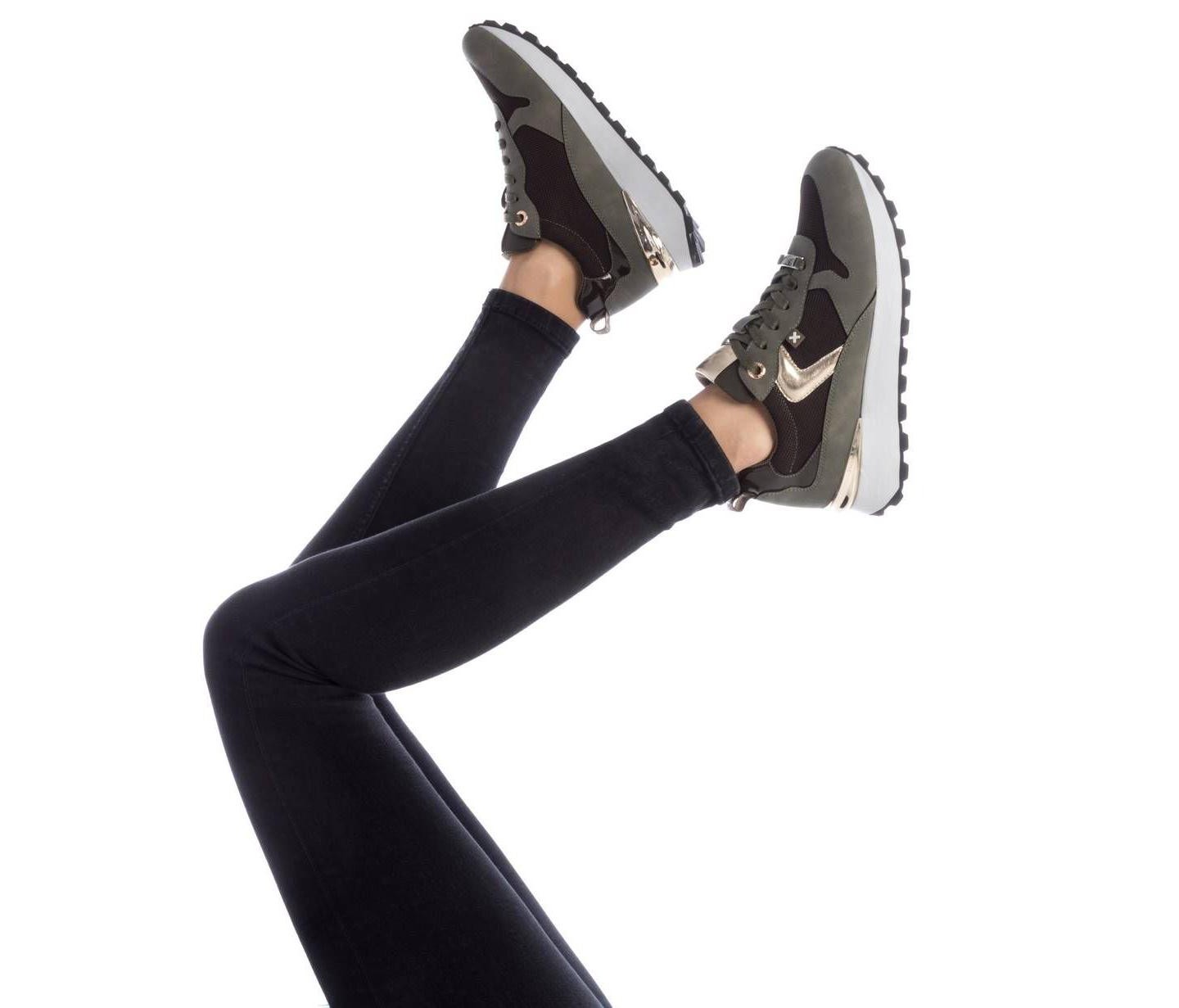 Женские кроссовки XTI Fashion Comfort Sneakers 142961 Dark Green, цвет: Тёмный зелёный — фото 2