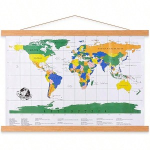 36x24 36x48 36x12 Poster Frame Magnetic Wood Wooden Hanger Photo Canvas Art Wall Hanging Teak Color - 1 of 4