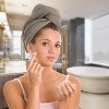 Super Absorbent Microfiber Hair Towel Wrap with Button Closure – Twist Turban for Quick Drying and Frizz-Free Hair - 2 of 4