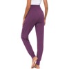 Clearlove Women's Maternity Joggers Over Bump Stretchy Sweatpants Workout Sports Lounge Pregnancy Pants with Pockets,Purple,L - 4 of 4
