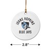 Johns Hopkins University Blue Jays Logo Porcelain Holiday Christmas Tree Ornament - 3 of 4