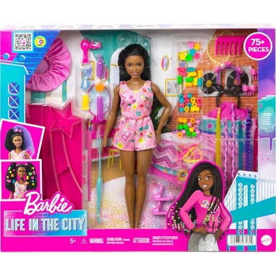 Barbie Brooklyn Doll Hair Styling Playset with Accessories