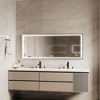 60x36 Inches Large Bathroom Mirror, FramelessVanity Mirror with Led Lights,Front Lit and Backlit,Wall-Mounted Mirror for Over Sink, Entryway, Bedroom - 3 of 4