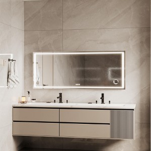 LED Bathroom Mirror, Dimmable Lighted Vanity Mirror, Front and Backlit, 3 Colors, Memory, Anti-Fog Shatter-Proof Light Up Wall Mirror - 1 of 4