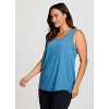 RBX Active Women's Super Soft Relaxed Fit Twist Racerback Tunic Tank Top - 4 of 4