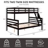 Kumasinova Bunk Bed,Wood Bunk Bed Frame with High Guardrail,Ladder,Twin Size Bed Frame for Kids Teens,No Box Spring Needed - 3 of 4