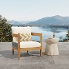 Christopher Knight Home Fawn Modern Outdoor Acacia Wood Club Chair with Cushions, Beige/Teak - 2 of 4