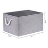 REGALWOVEN Storage Bin with Handles for Closet Organizing Clothes 2 Pcs - 4 of 4