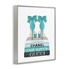 Stupell Industries Turquoise Bow Heels on Books Framed Giclee Art - 2 of 4
