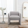 CENGHU Arm Chair with Waved Arms, Teddy Fabric Living Room Chair, Accent Chair for Primary Living Space, Living room, Bedroom - 2 of 4