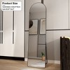 PAGED Arched Full Length Mirror,3rd Generation Leaning Floor Full Body Mirror with Aluminum Alloy Metal Frame,Suitable for Bedroom - 3 of 4