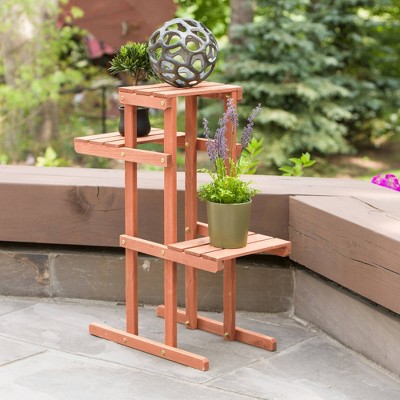 Rectangular 3 Tier Plant Stand - Brown - Leisure Season