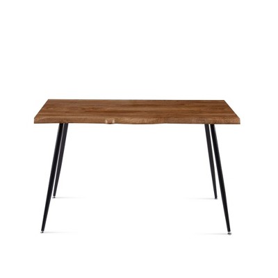 Maliang S Shape Irregular MDF Dining Table Metal Legs Wood Design Table Top