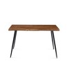 TiramisuBest Creative Design Veneered MDF Wood Structure Rectangular Walnut Dining Table, Showcasing the Elegance,Walnut - 4 of 4