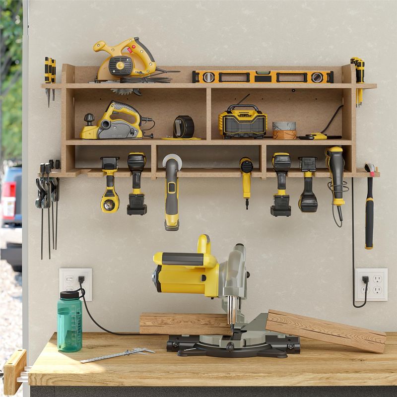Benford 48" Extra Wide Wall Mount Tool Organizer, Raw Board, 2 of 5
