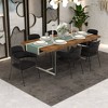 LeisureMod Upholstered Dining Chair with Powder-Coated Stainless Steel Legs for Modern Home and Kitchen Axis Collection - 3 of 4
