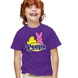 Easter Chicks and Bunnies Kids T-Shirt For Youth Purple - 1 of 4