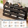 9-Drawer Fluted Dresser, 63" Wide Modern Chest of Drawers with Metal Handles, Large Wood TV Stand for Bedroom, Living Room, Closet, White - 4 of 4