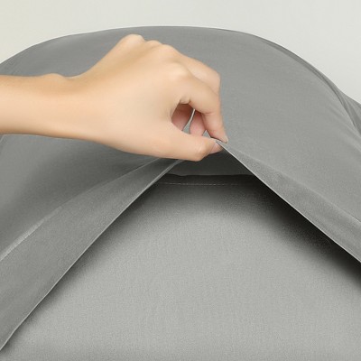 Gray Standard Polyester Pillowcases with Envelope Closure