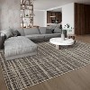 Washable Modern Striped Area Rug with Non-Slip Backing, Stain Resistant, Low Pile Soft Touch Carpet, Folding Floor Cover for Bedroom and Apartment. - 3 of 4