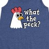 Girls' - Instant Message - What The Peck Chicken Graphic Sleeveless Aline Dress - 2 of 4