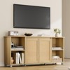 70" Mid-Century Modern TV Stand with Rattan Doors - Entertainment Center for 70 Inch TV - 4 of 4