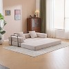 COMHOMA Floor Couch, Compression Sofa, Convertible Floor Sofa Bed with Pillow Back Support Armrest, for Living Room, Bedroom - 3 of 4