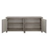 Treasure Trove Accents 4 Door Credenza Spalding Gray: Adult No Assembly Required, Acacia Material, Divided Storage Cabinet - 4 of 4