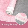 Washable Rug Low Pile Living Room Throw Mats with Non Slip Backing Lightweight Foldable Floor Covers Modern Waven Border Indoor Throw Carpet - 3 of 4