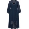 Women's Plus Size Fleetwood Maxi Dress - navy |   CITY CHIC - image 4 of 4