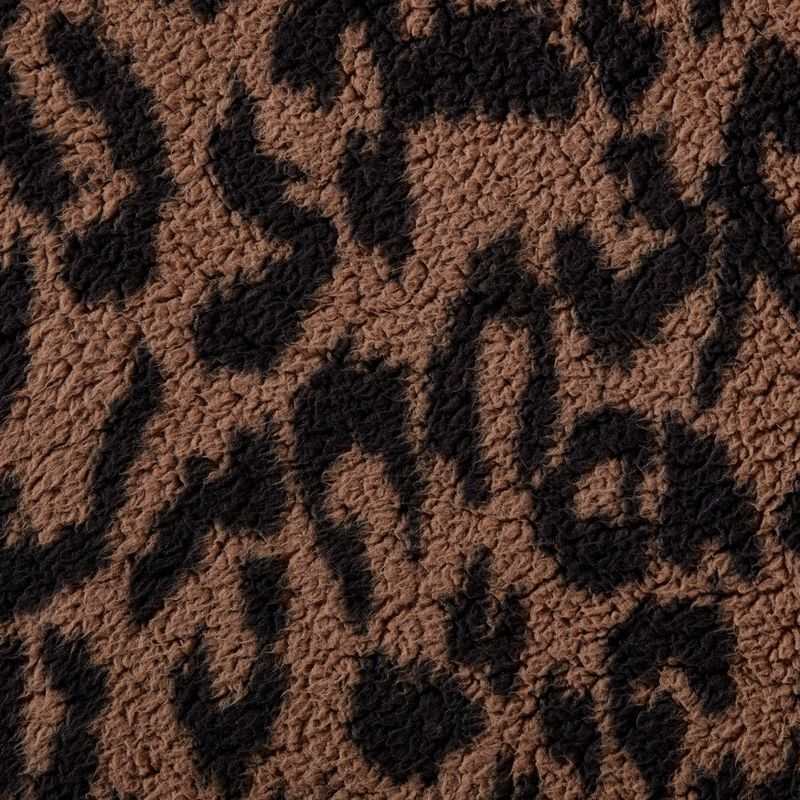 Kenneth Cole Reaction  Throw Blanket (Hudson Leopard-Brown Black)-50" X 60", 2 of 10