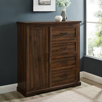 Hooper Transitional Combination Wardrobe Dark Walnut - Saracina Home ...