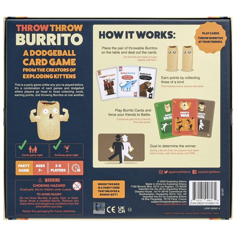 Throw Throw Burrito by Exploding Kittens - A Dodgeball Card Game, 4 of 7