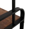 AZL1 Life Concept Shoe Rack 4-in-1 Coat Rack Hall Tree with Shoe Bench 9 Removable Hooks Hanging Rod for Entryway, Brown, 32.3"*16.1"*7.5" - 4 of 4