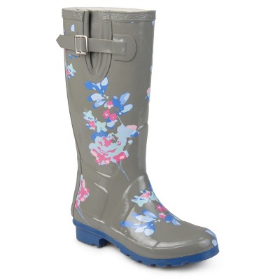 Schaduw verklaren wanhoop Journee Collection Womens Mist Block Heel Rain Boots, Grey 10 : Target