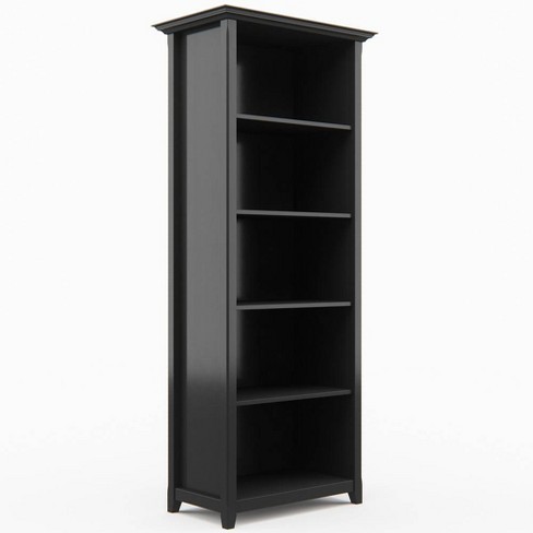 70 Halifax 5 Shelf Bookshelf Black, 72 Carson 5 Shelf Bookcase Black