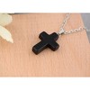 Natural Stone Cross Necklace Charm Cross Birthstone Pendant Quartz Healing Crystal Jewelry - 3 of 4