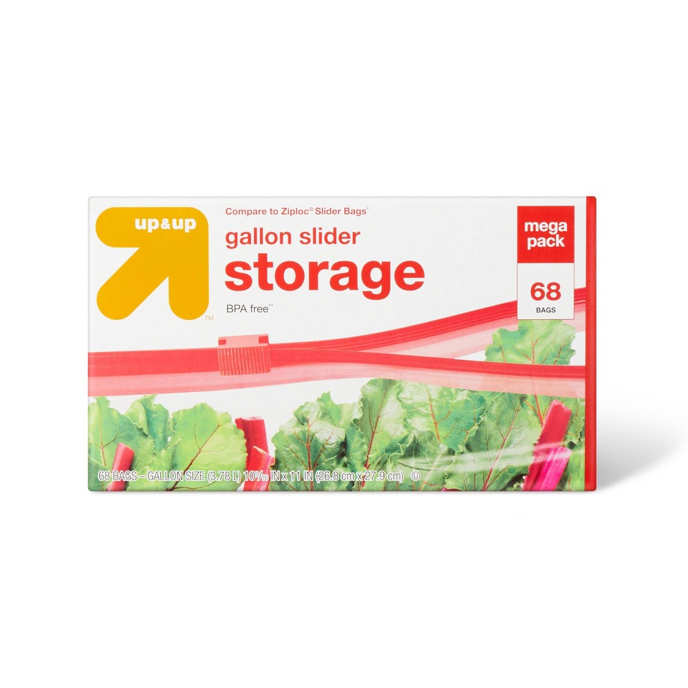 Gallon Slider Storage Bags - 68ct - up & up™